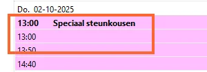 Agenda aanpassing