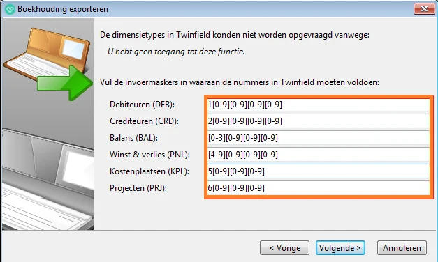 Twinfield stap 2