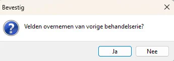 geen velden overnemen