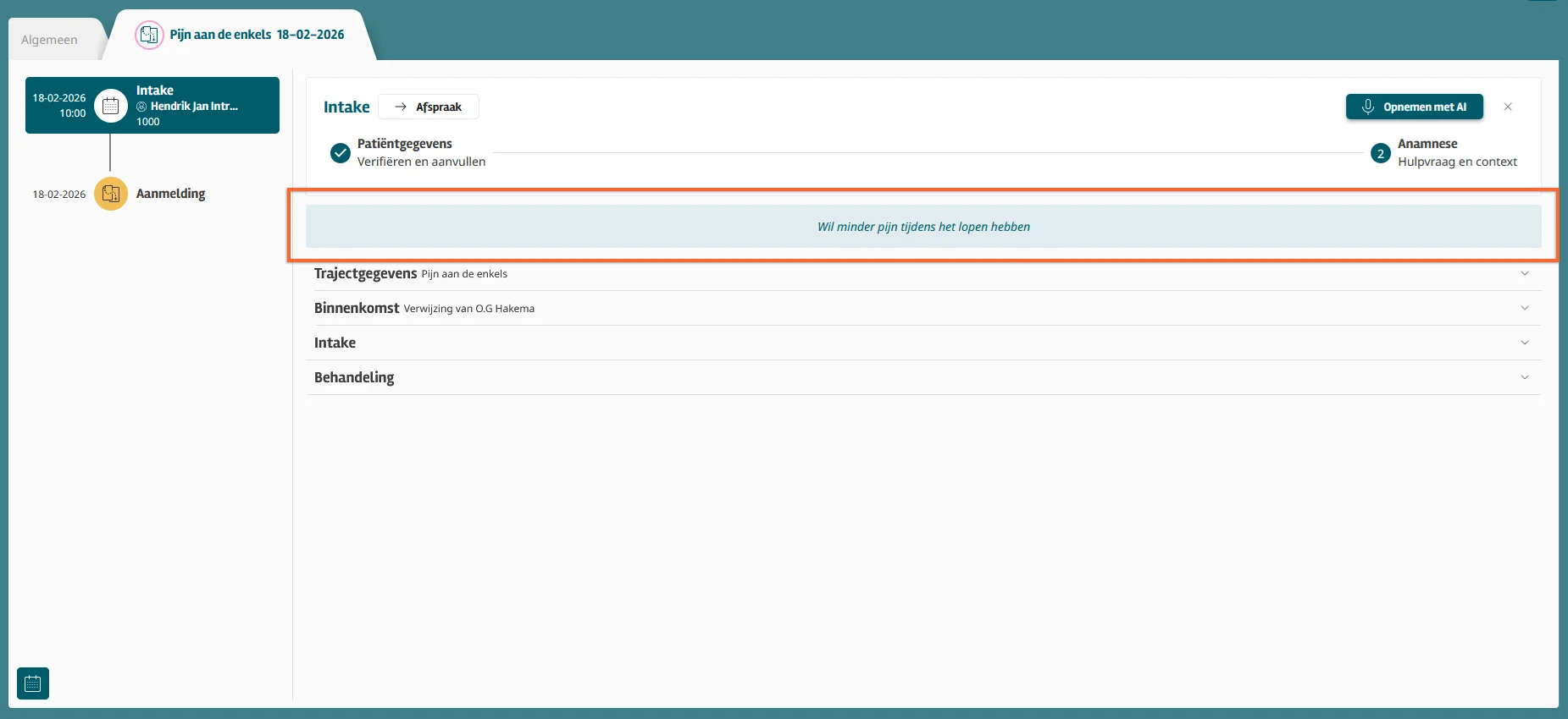 Hulpvraag Intramed Web