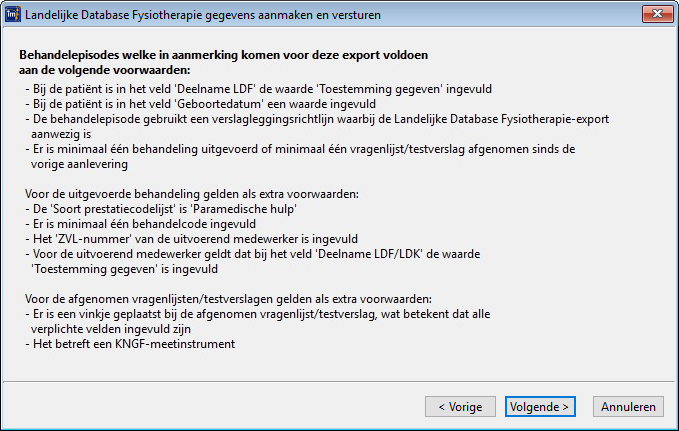 Overzicht exportgegevens
