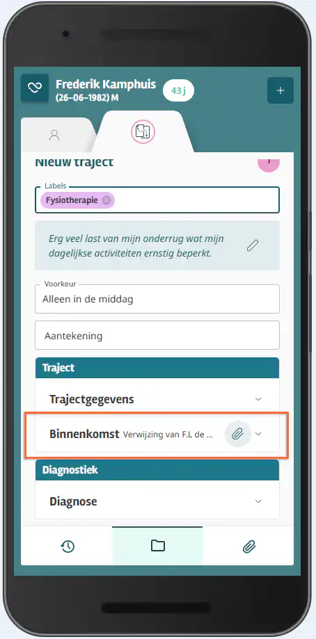 Verwijsbrief tonen