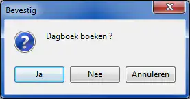 Dagboek bevestiging