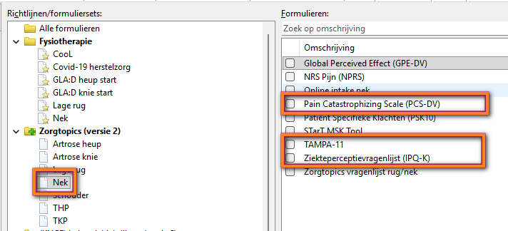Voorbeeld aanpassingen richtlijn