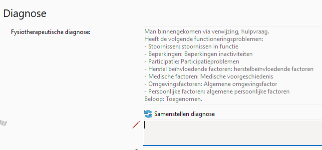 Samenstellen diagnose