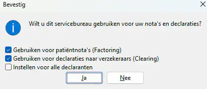 vraag om bij medewerkers in te stellen