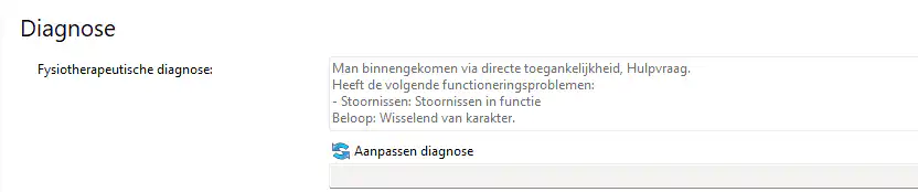Deze knop is nu alleen nog maar bedoeld voor als je de diagnose zélf wilt opstellen of de samengestelde diagnose wilt aanpassen.
